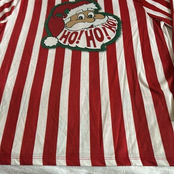 Faux Real Mans Striped Suit and Tie Ugly Christmas Sweater Tshirt Size XL - Picture 8 of 11